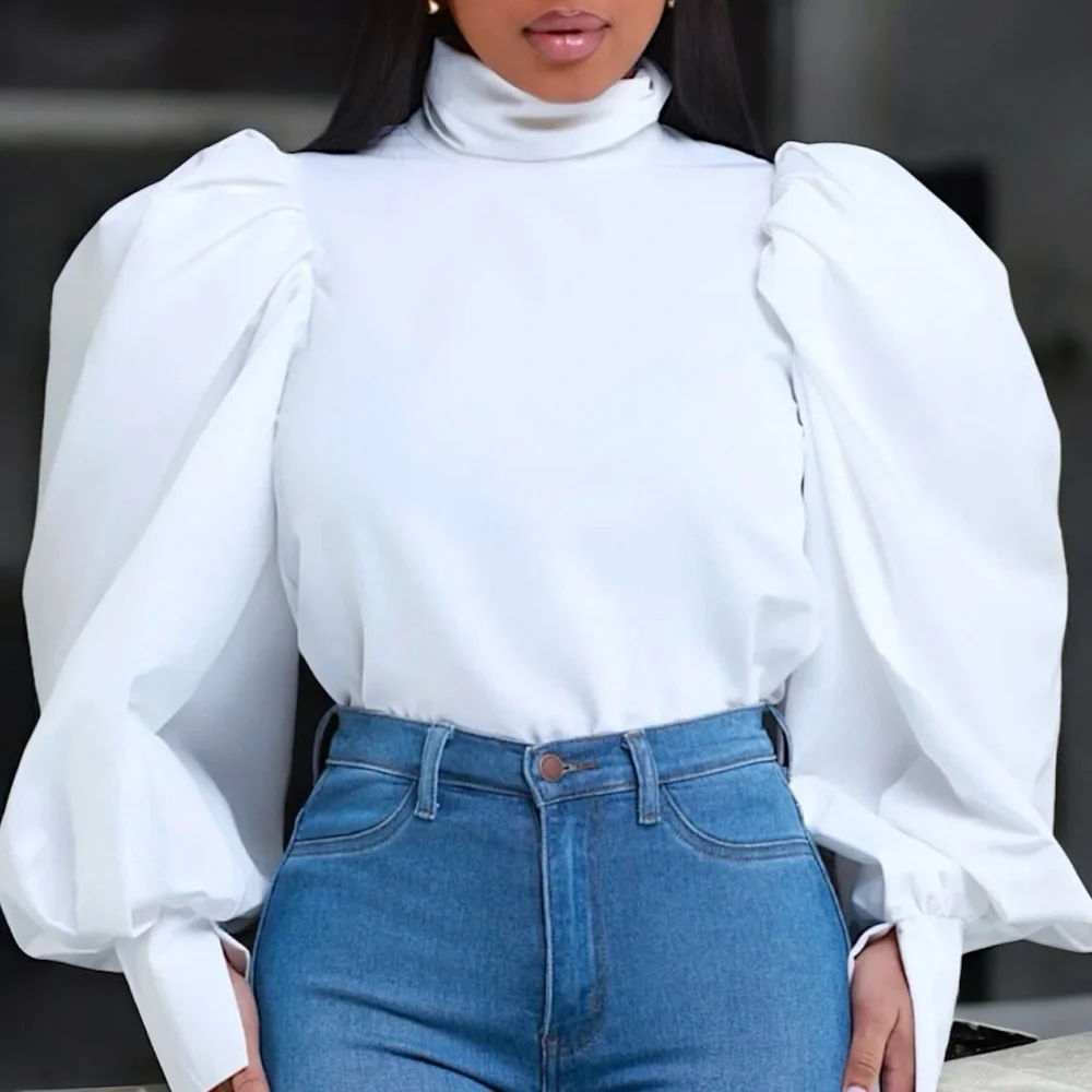 Swank A Posh “Jury’s Out Power Shoulder Top” - Picture 2 of 16